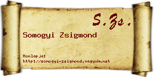 Somogyi Zsigmond névjegykártya